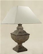 ALEXANDERS 42 CM LIMED PATARA SQUARE LAMP